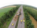 LKW umgestuerzt A 1 Rich Saarbruecken P176